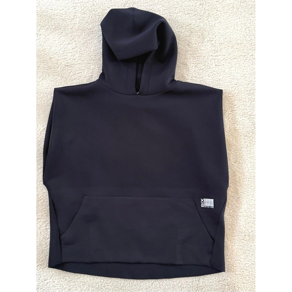 Ultracor Six Stripe Sleeveless Hoodie Black Performance Activewear Top Womens M
